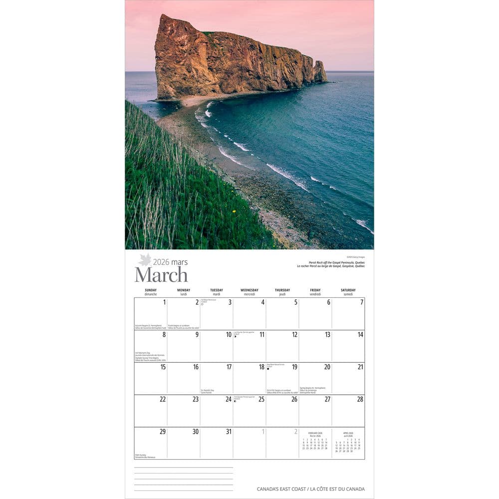 Canadas East Coast 2026 Wall Calendar Second Alternate Image