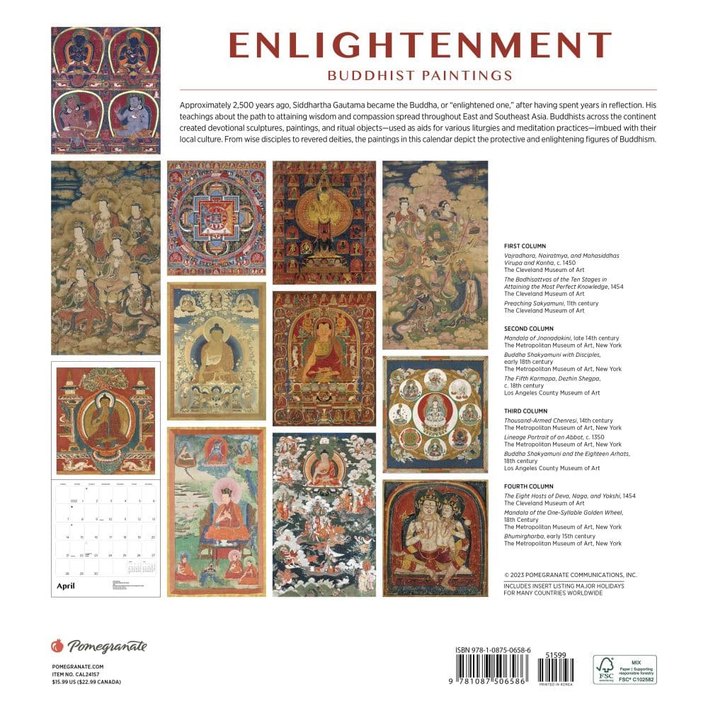 Buddhist Mandalas 2024 Wall Calendar - Calendars.com