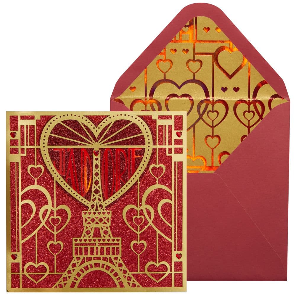 Eiffel Tower Laser Cut Valentine&#39;s Day Card Main Product Image width=&quot;1000&quot; height=&quot;1000&quot;