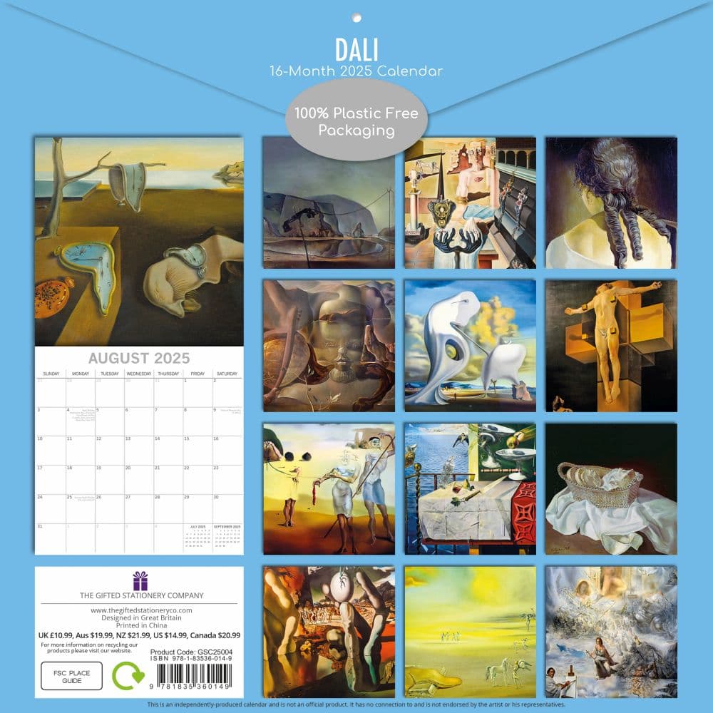 Dali 2025 Wall Calendar