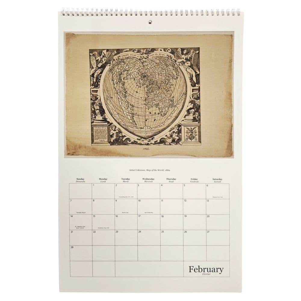 Vintage Maps Poster 2027 Wall Calendar Third Alternate Image