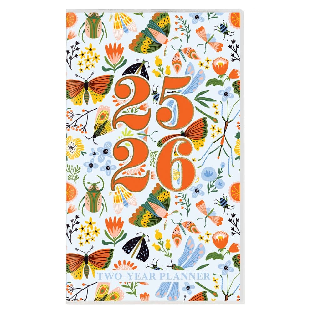 Floral Pattern 2025 2 Year Checkbook Size Pocket Planner_Main Image