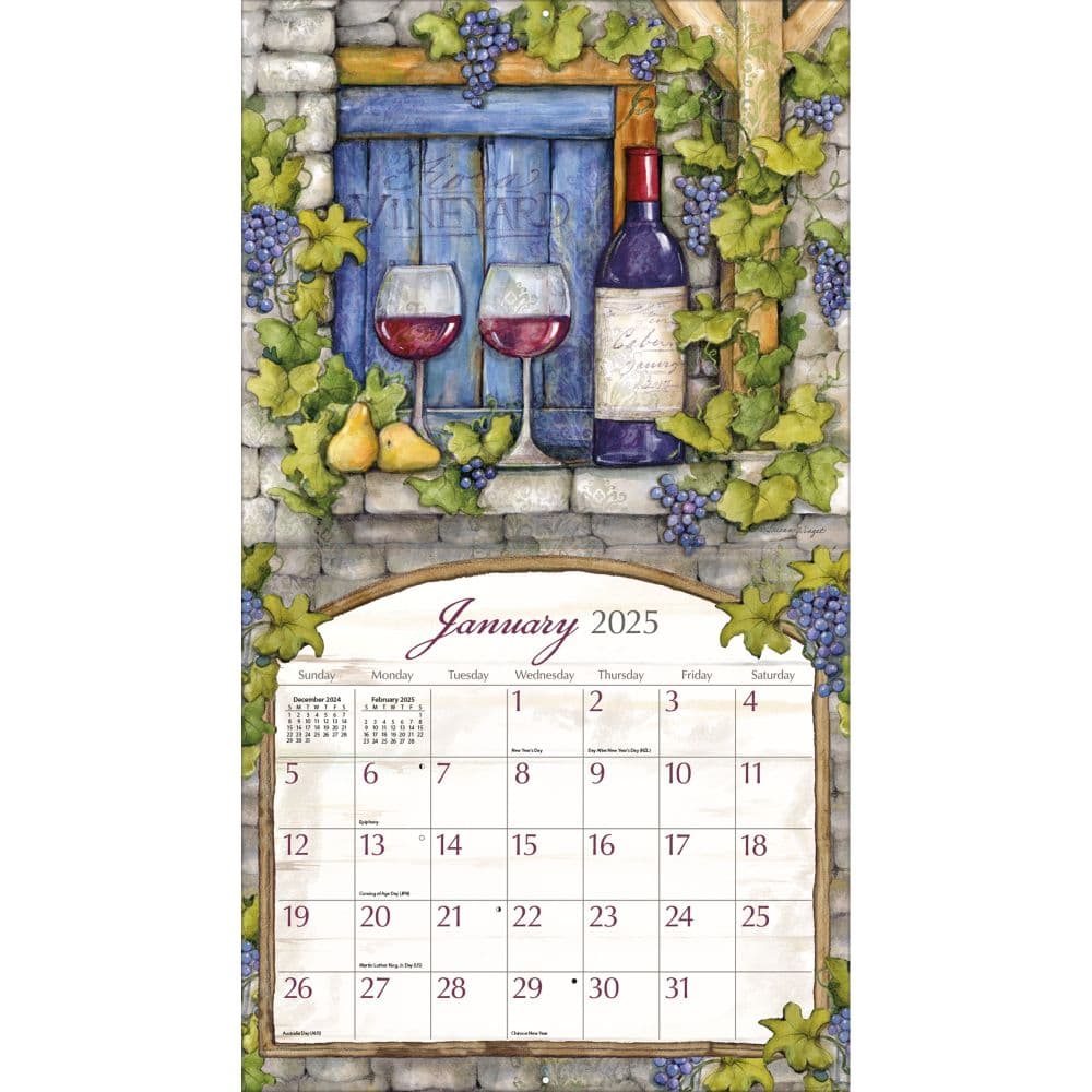 Wine Country Special Edition 2025 Wall Calendar Second Alternate Image width="1000" height="1000"