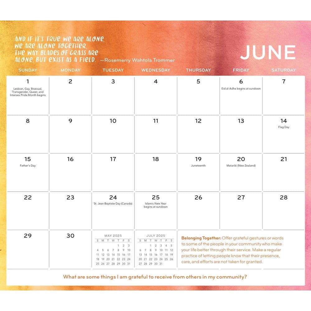 Everyday Gratitude Magnetic 2025 Wall Calendar Second Alternate Image width=&quot;1000&quot; height=&quot;1000&quot;