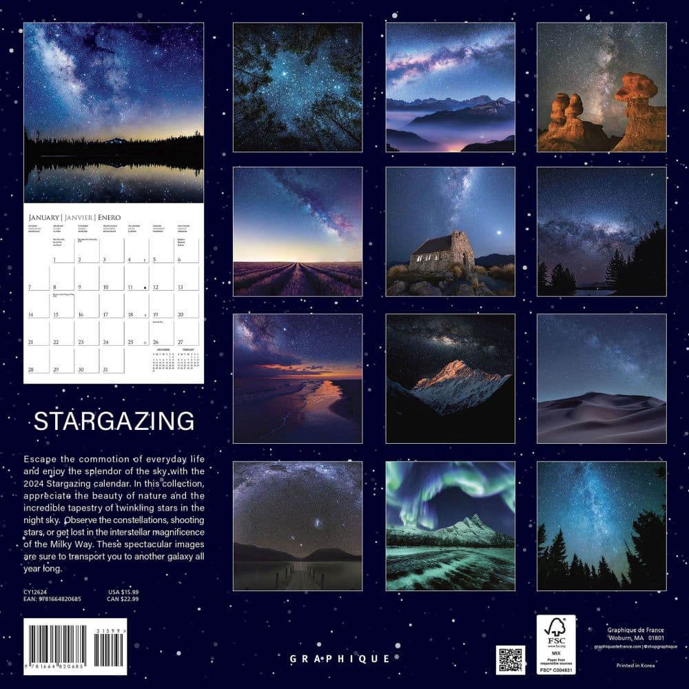 Stargazing 2024 Wall Calendar