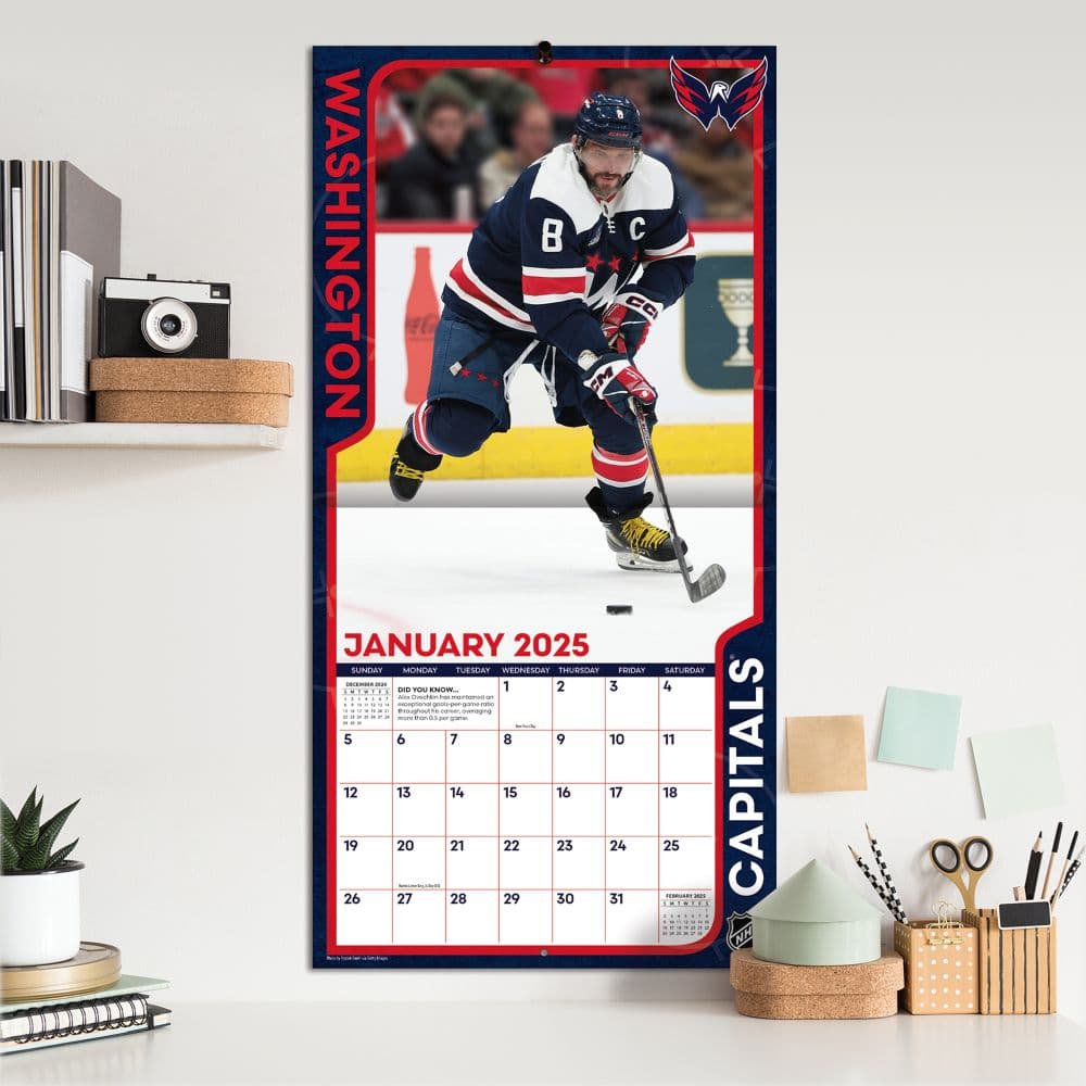NHL Alex Ovechkin 2025 Wall Calendar Fourth Alternate Image width=&quot;1000&quot; height=&quot;1000&quot;