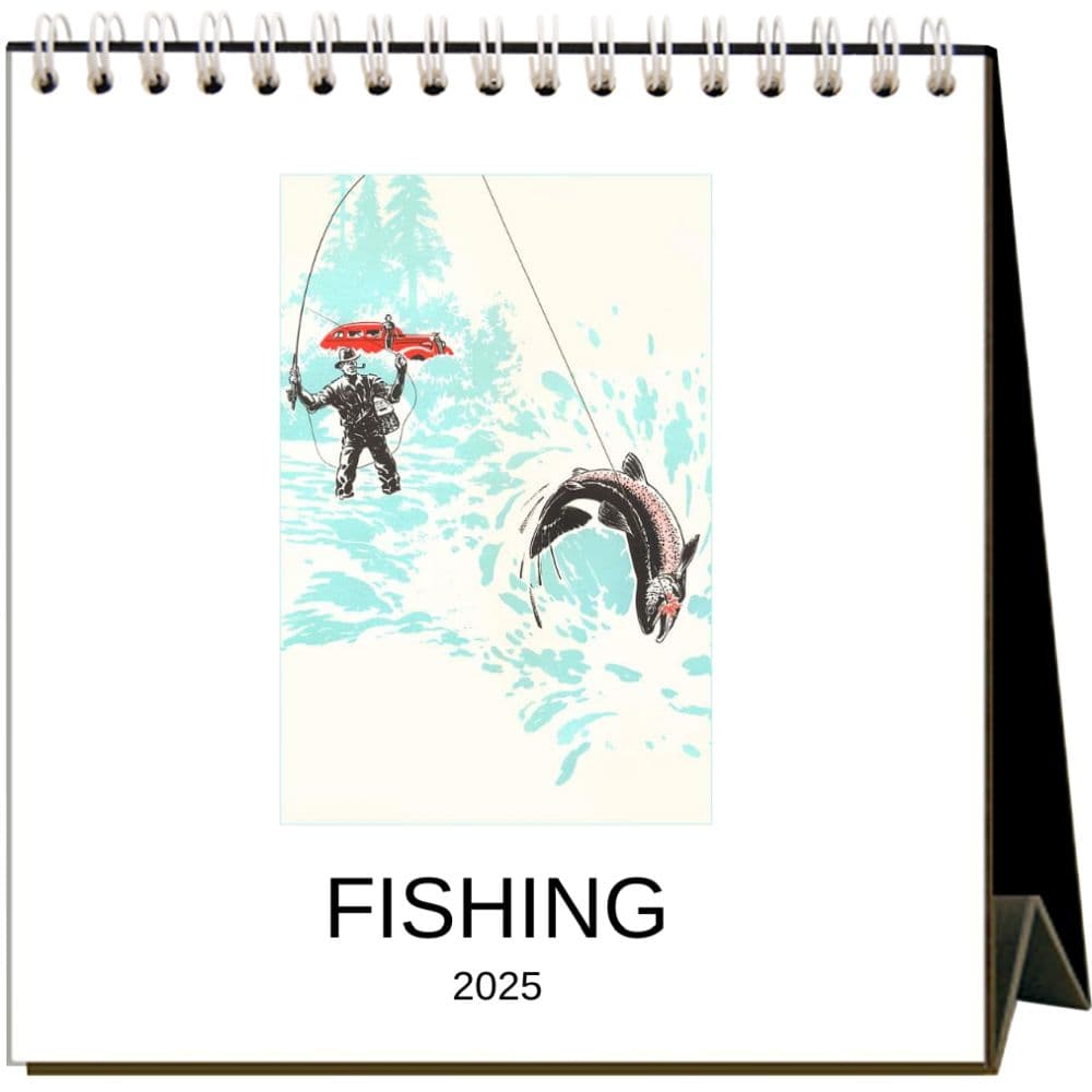 Fishing 2025 Easel Desk Calendar