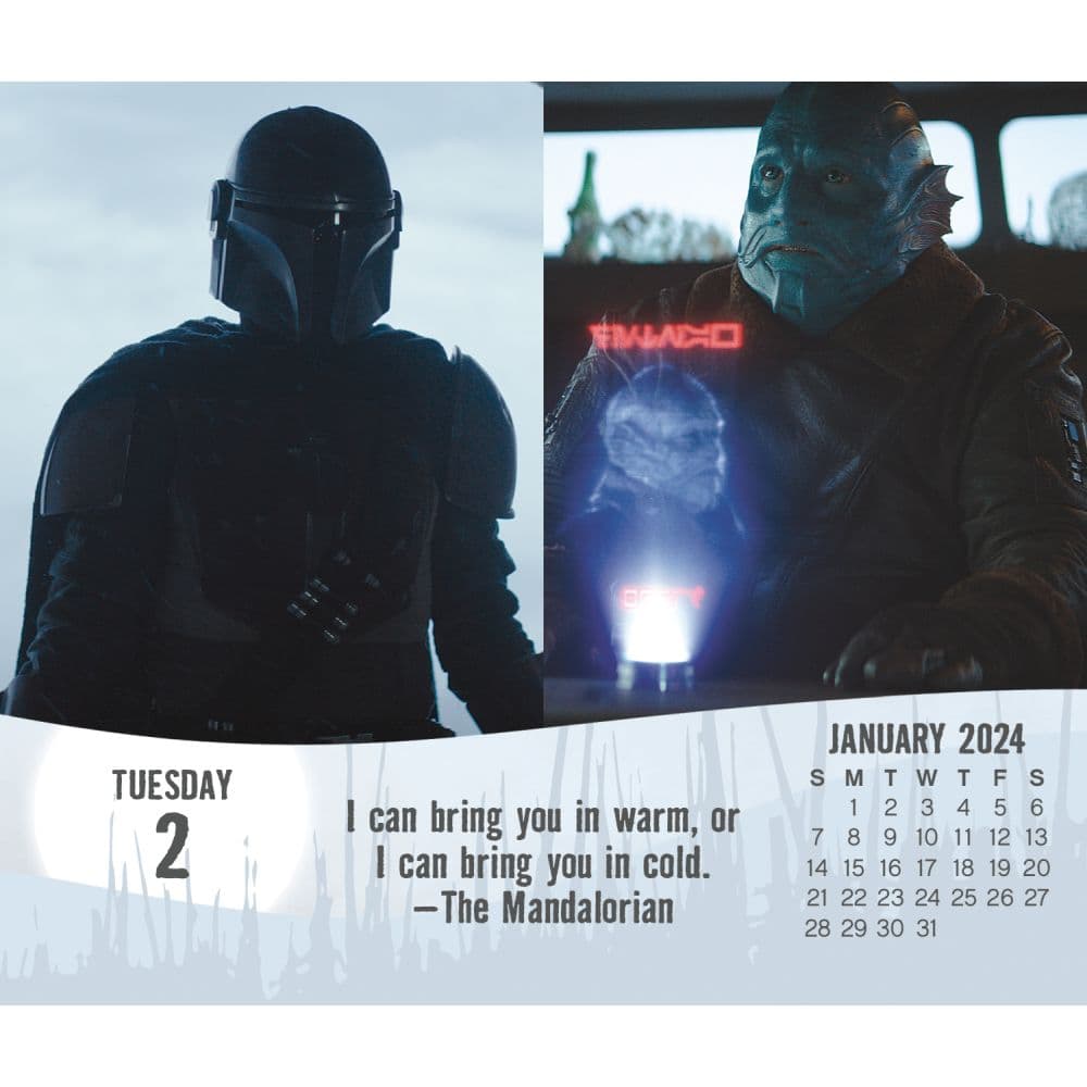 Mandalorian The Child SW 2024 Desk Calendar