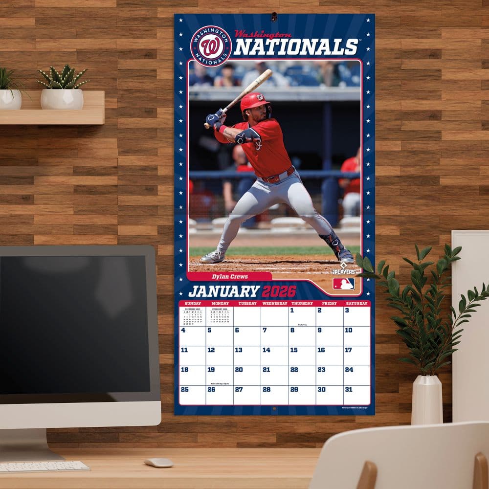 MLB Washington Nationals 2026 Wall Calendar Fourth Alternate Image