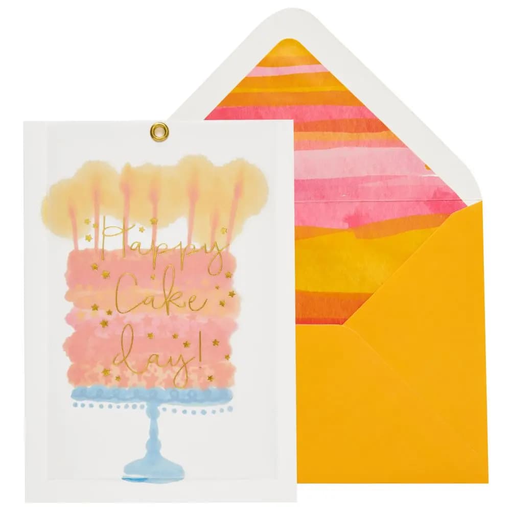 Cake Day with Vellum Birthday Card Main Product Image width="1000" height="1000"