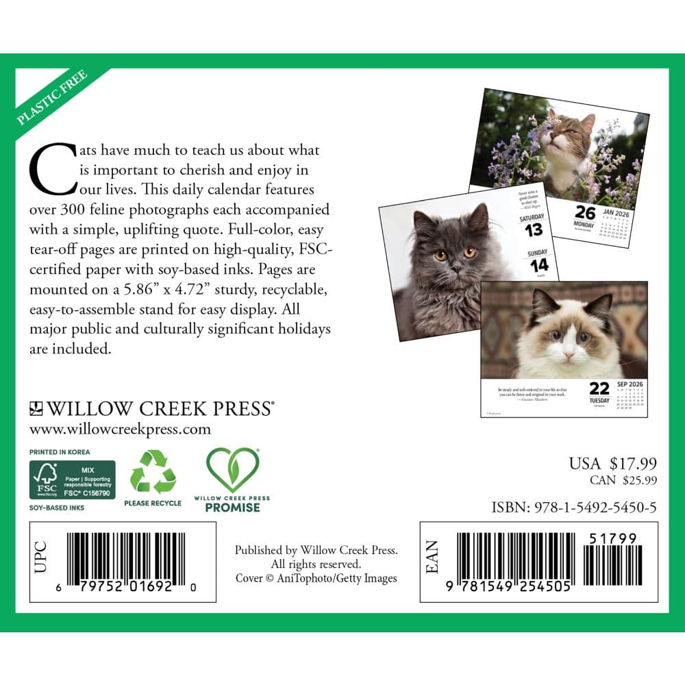 Cats What Cats Teach Us 2026 Desk Calendar First Alternate Image
