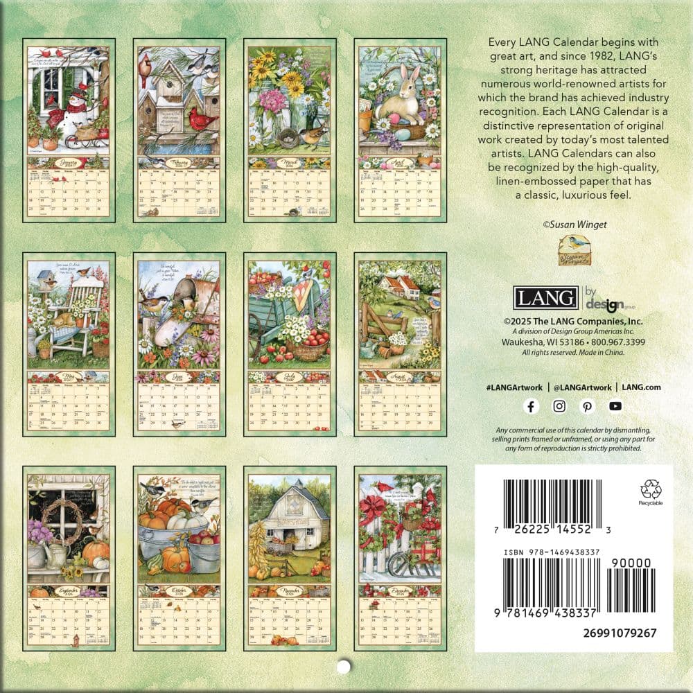 Bountiful Blessings 2026 Mini Wall Calendar_ALT3