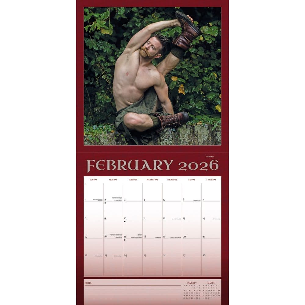 Kilted Yoga 2026 Wall Calendar Second Alternate Image