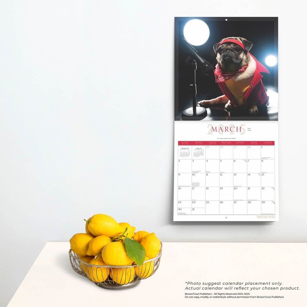 Fantasy Pugs 2025 Wall Calendar Fourth Alternate Image