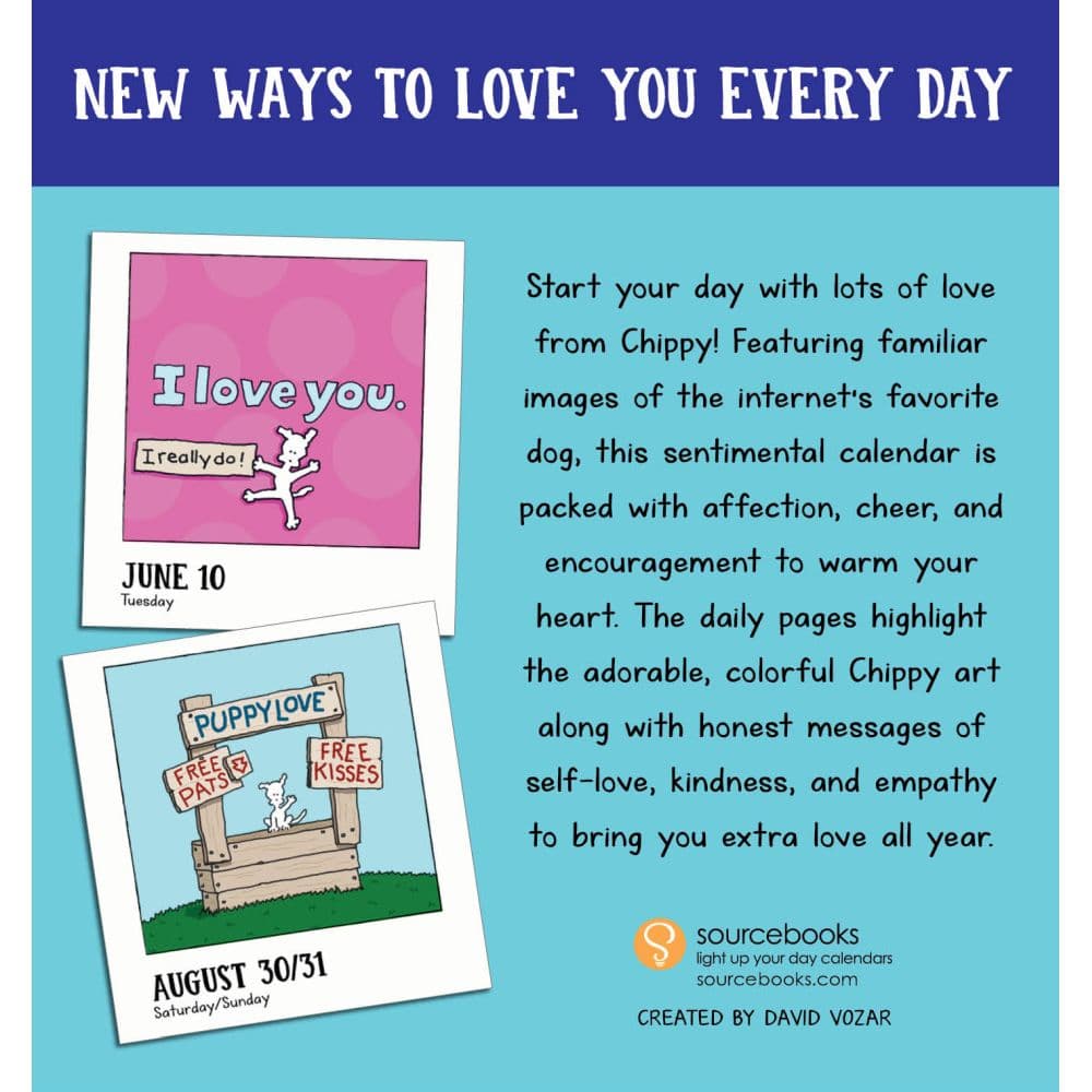 Love Notes from Chippy the Dog 2025 Desk Calendar First Alternate Image width=&quot;1000&quot; height=&quot;1000&quot;