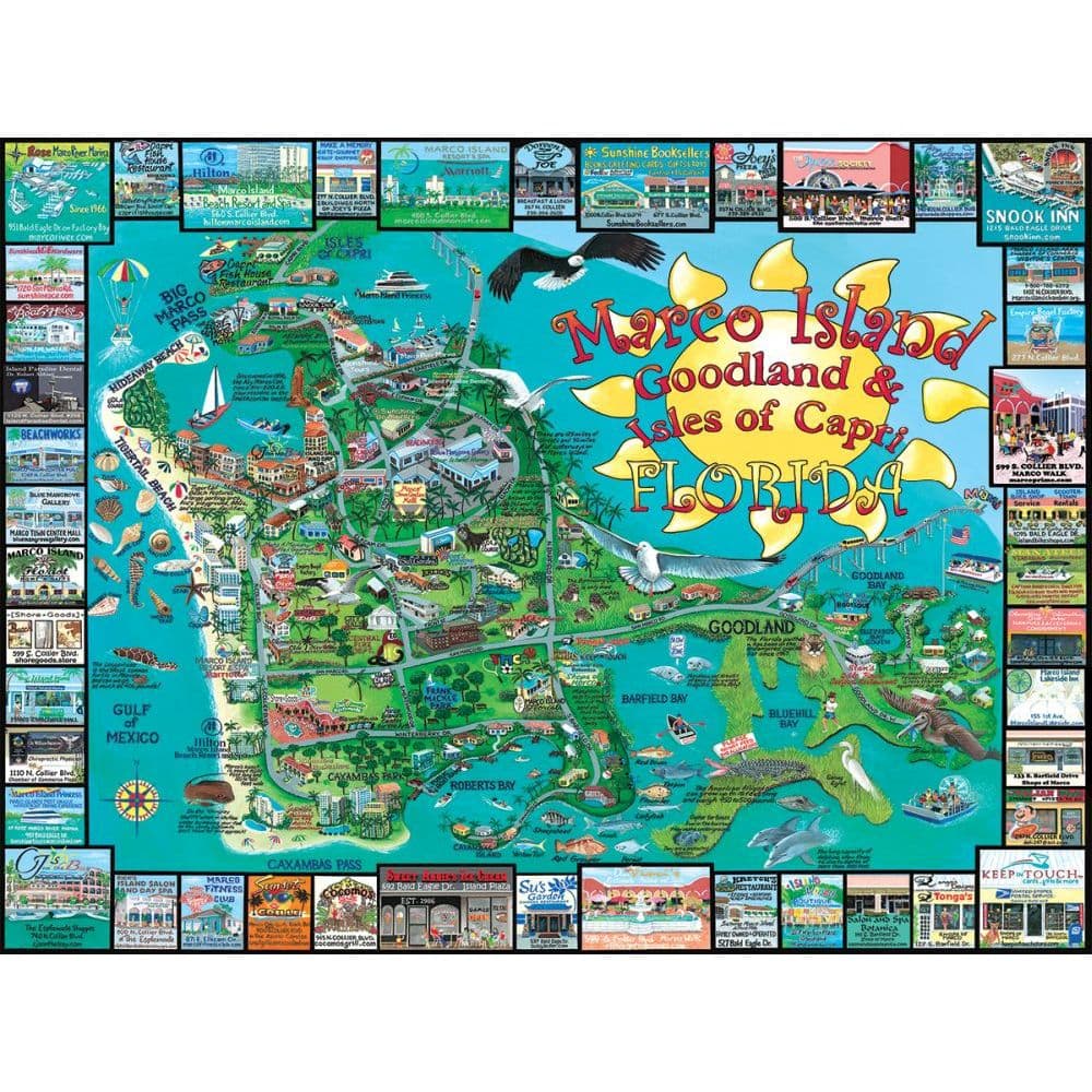 White Mountain Puzzles Marco Island FL 1000 Piece Puzzle