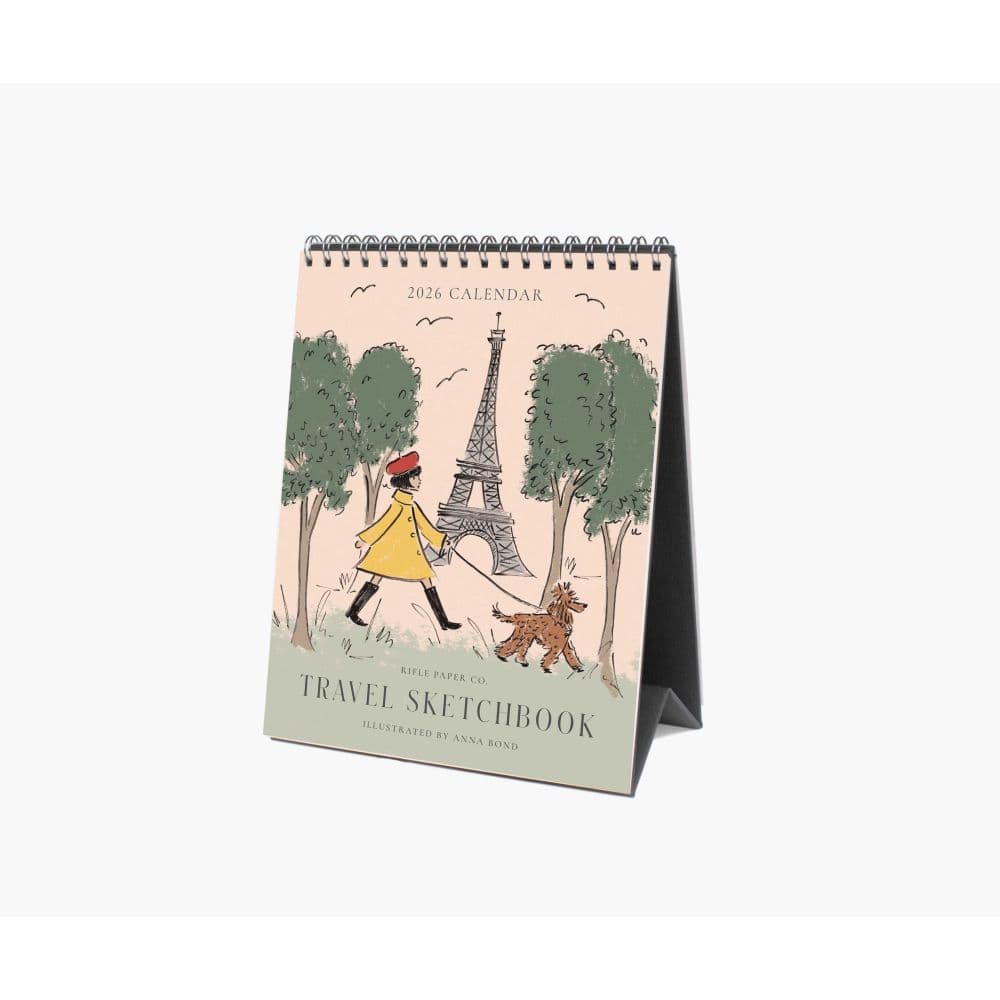 Travel Sketchbook 2026 Easel Desk Calendar Main Product Image