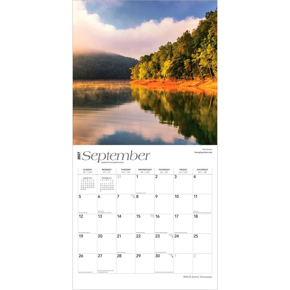Tennessee Wild and Scenic 2027 Wall Calendar Third Alternate Image