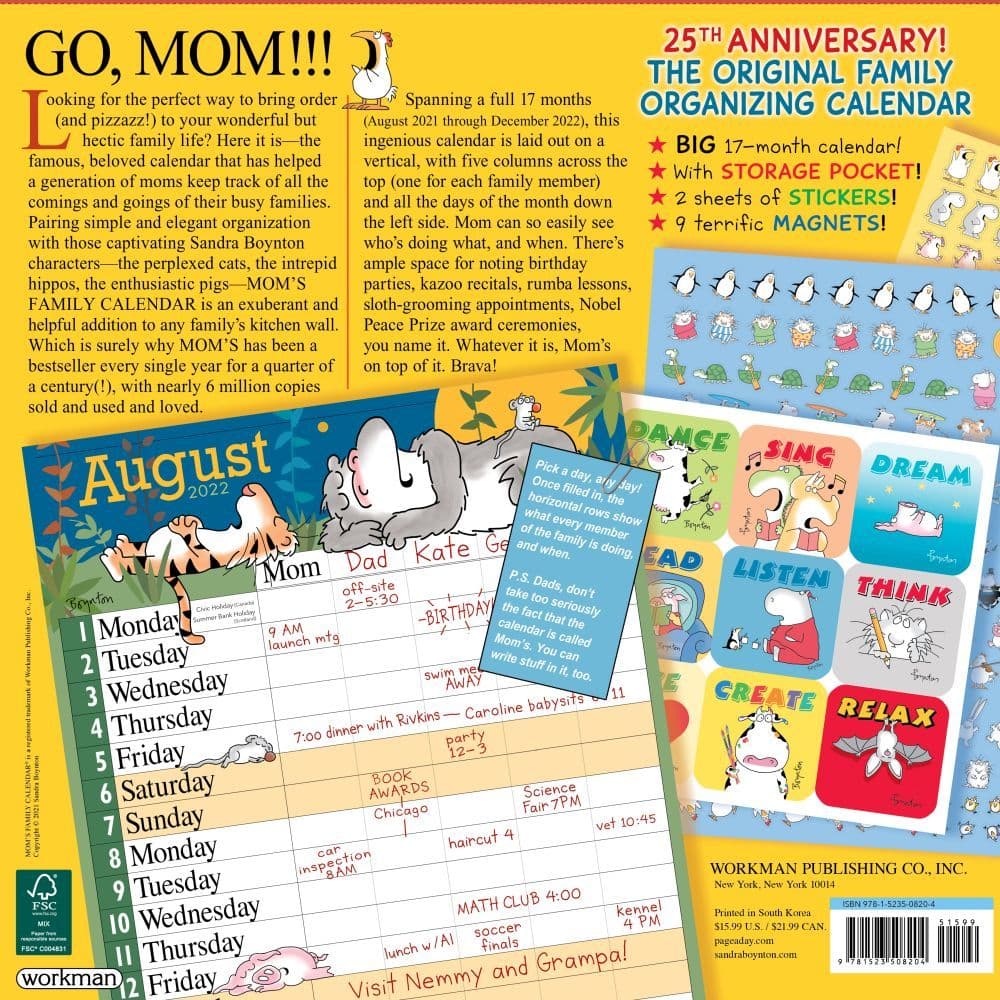 Moms Family 2022 Wall Calendar - Calendars.com