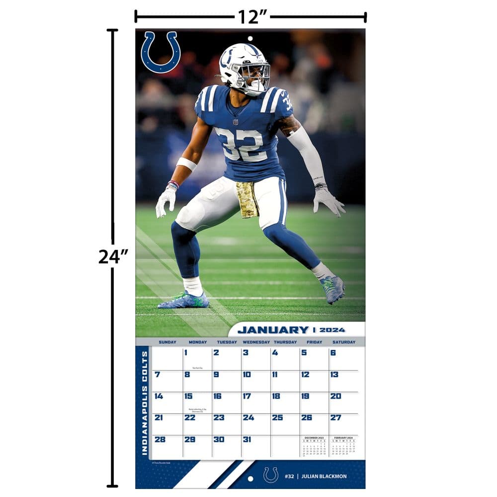 Indianapolis Colts 2024 Wall Calendar Fifth Alternate Image width=&quot;1000&quot; height=&quot;1000&quot;
