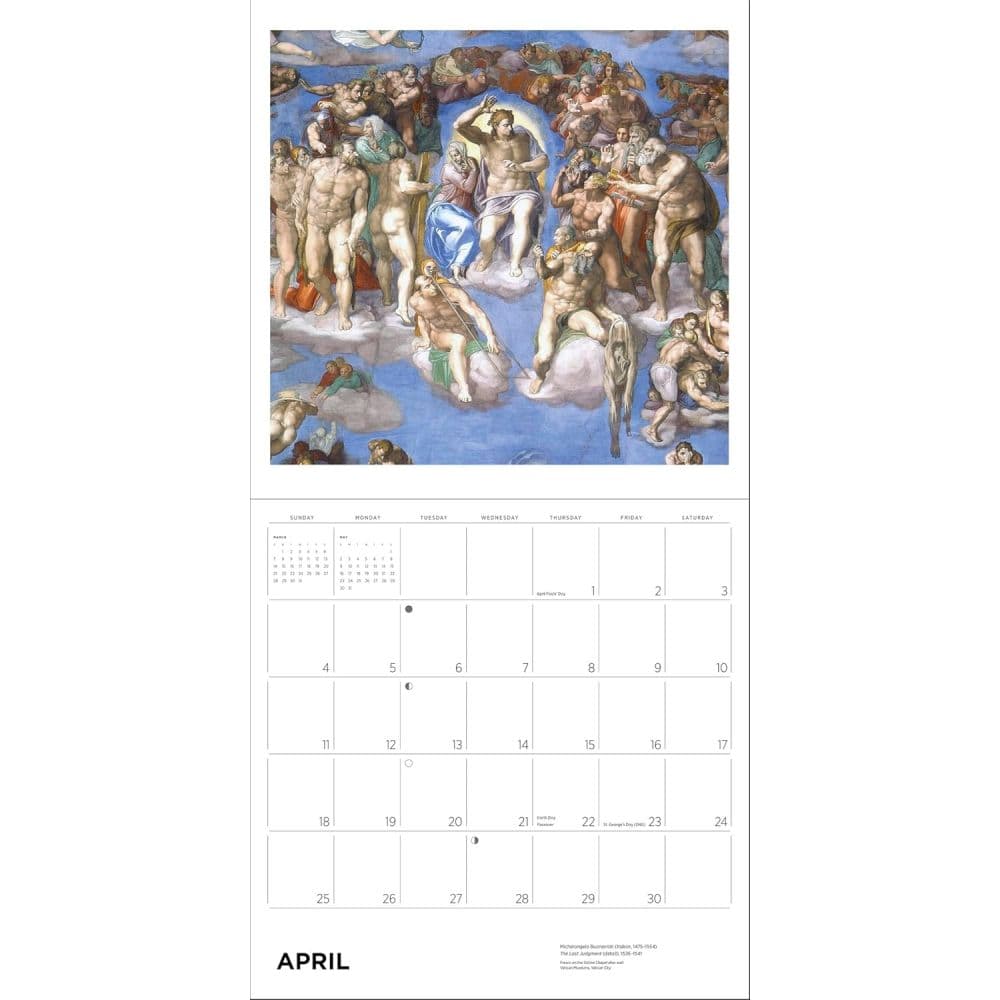 Michelangelo 2027 Wall Calendar Fifth Alternate Image