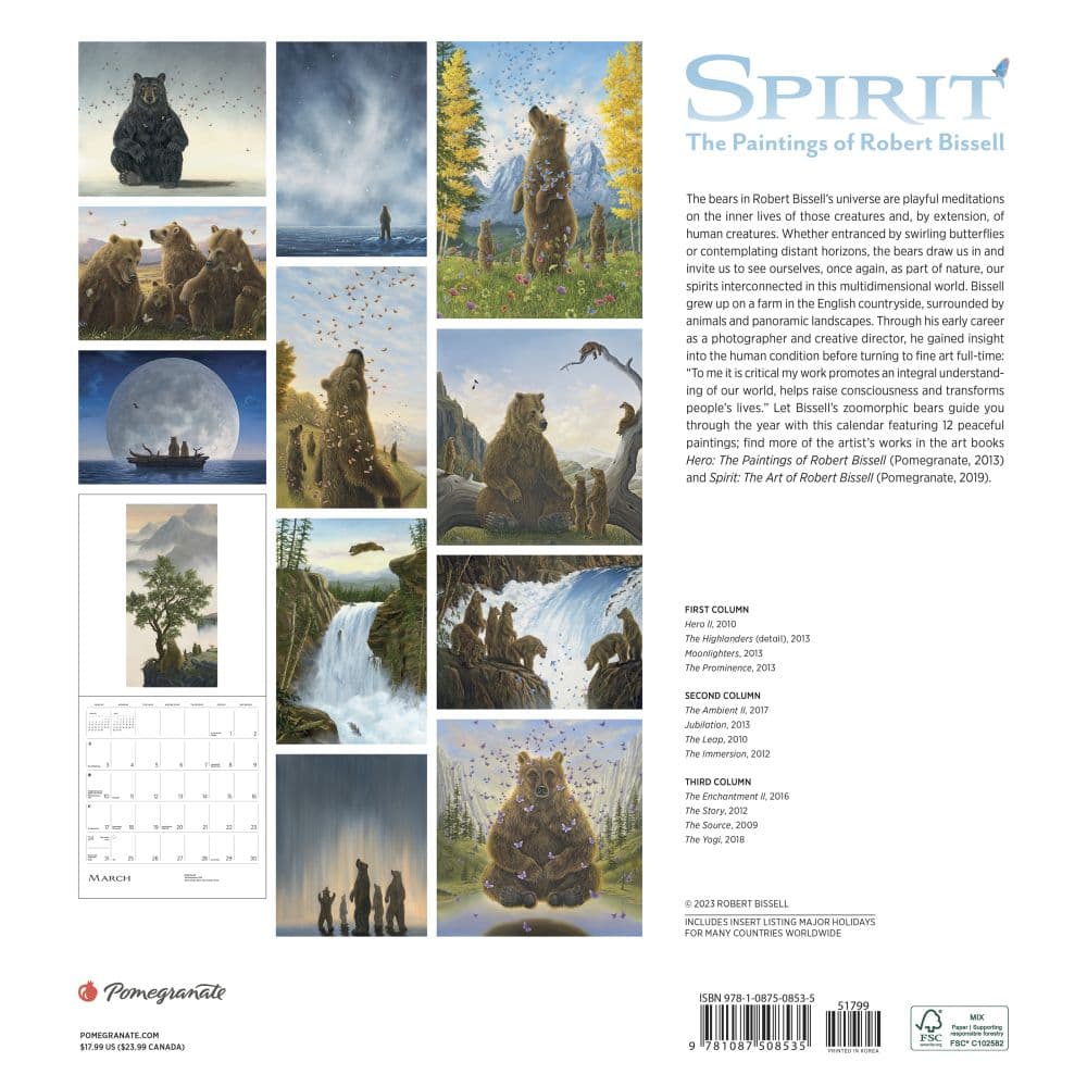 Spirit Bissell Special Edition 2024 Wall Calendar Alternate Image 1