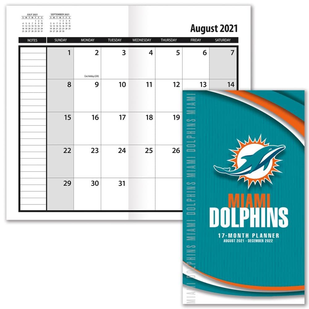 Miami Dolphins 2022 17-Month Pocket Planner