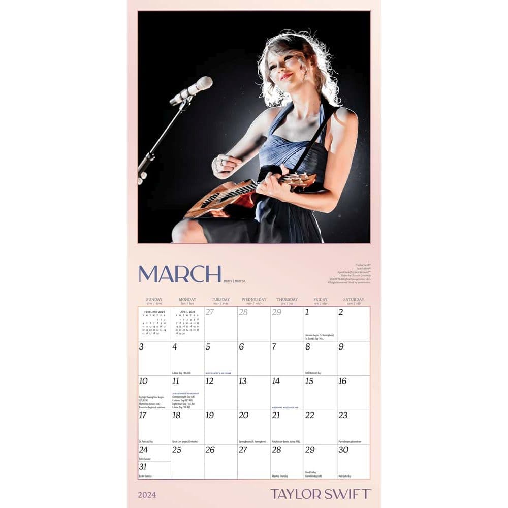 Taylor Swift 2024 Mini Wall Calendar
