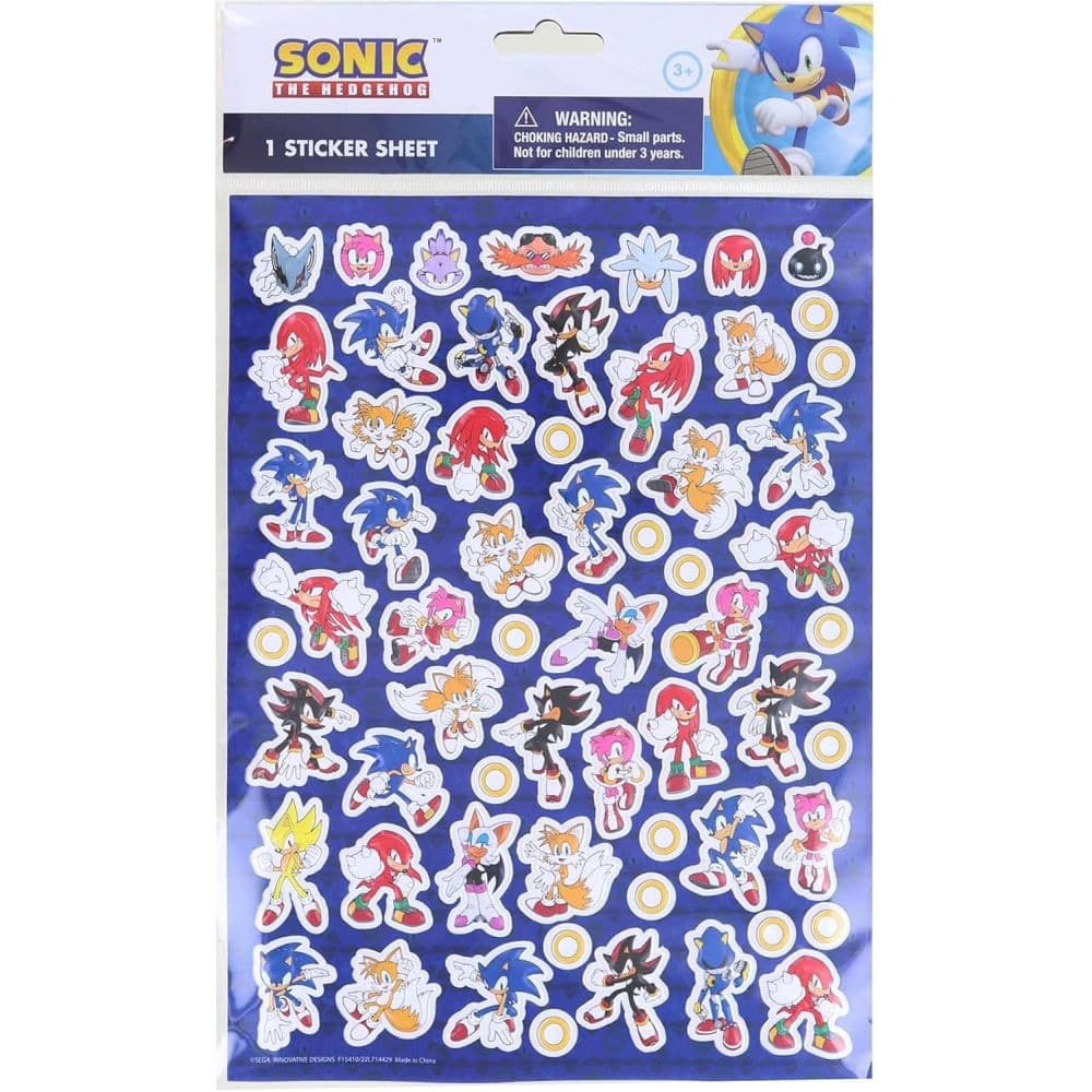 image Sonic the Hedgehog Raised Sticker Sheet Main Product Image