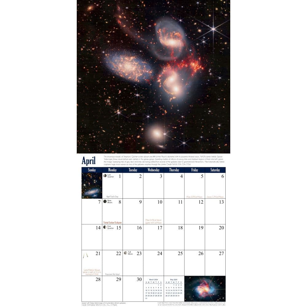 James Webb Telescope 2025 Wall Calendar