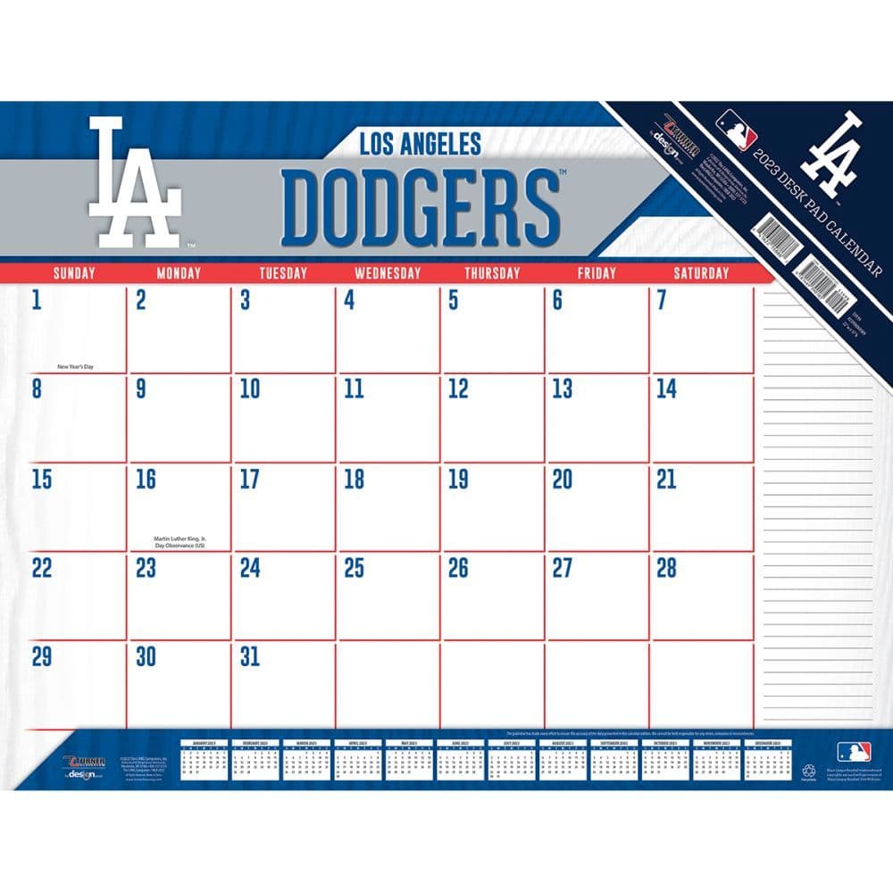 Los Angeles Dodgers 2023 Desk Pad