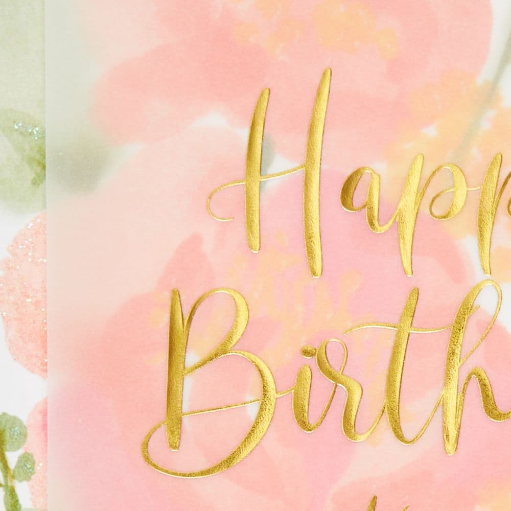 Floral with Vellum Birthday Card Fifth Alternate Image width=&quot;1000&quot; height=&quot;1000&quot;