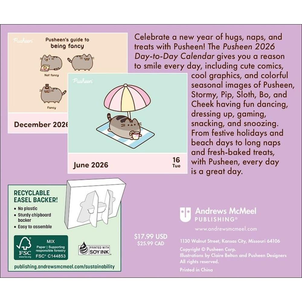 Pusheen 2026 Desk Calendar First Alternate Image