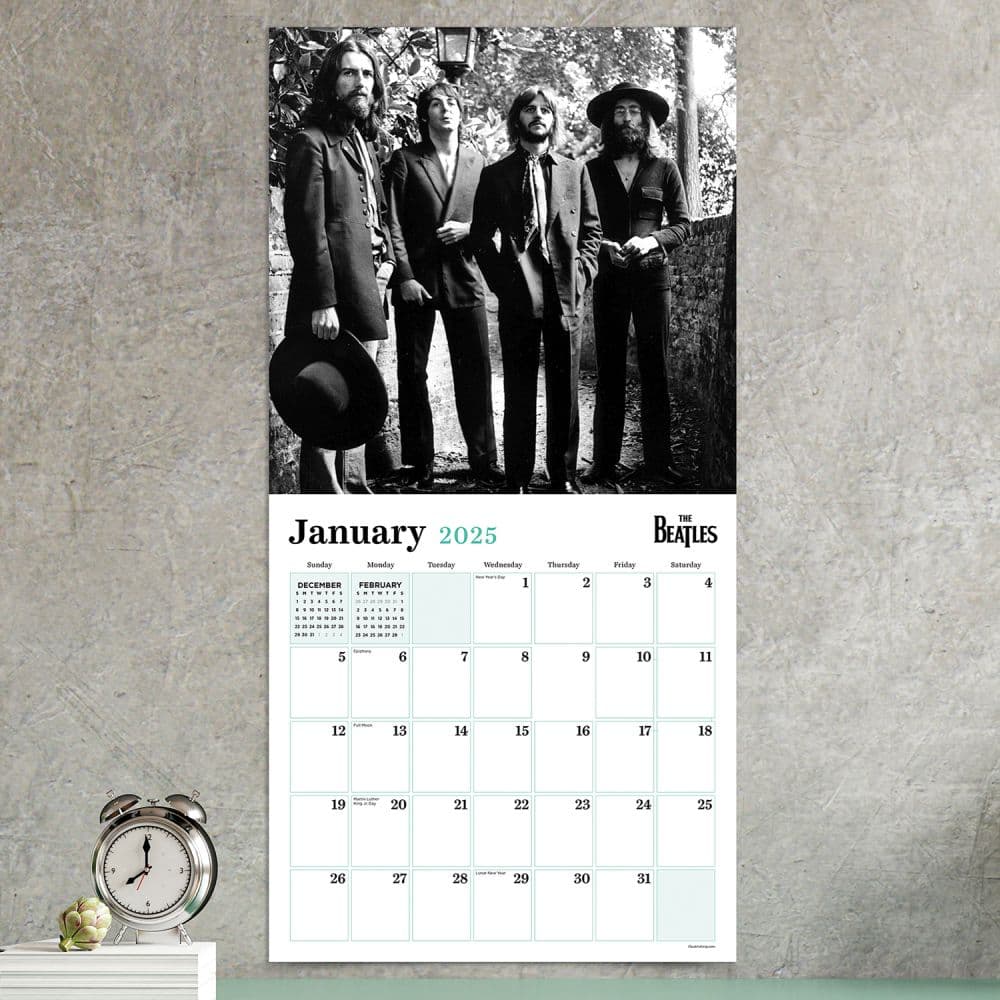 Beatles A Day in the Life 2025 Wall Calendar January