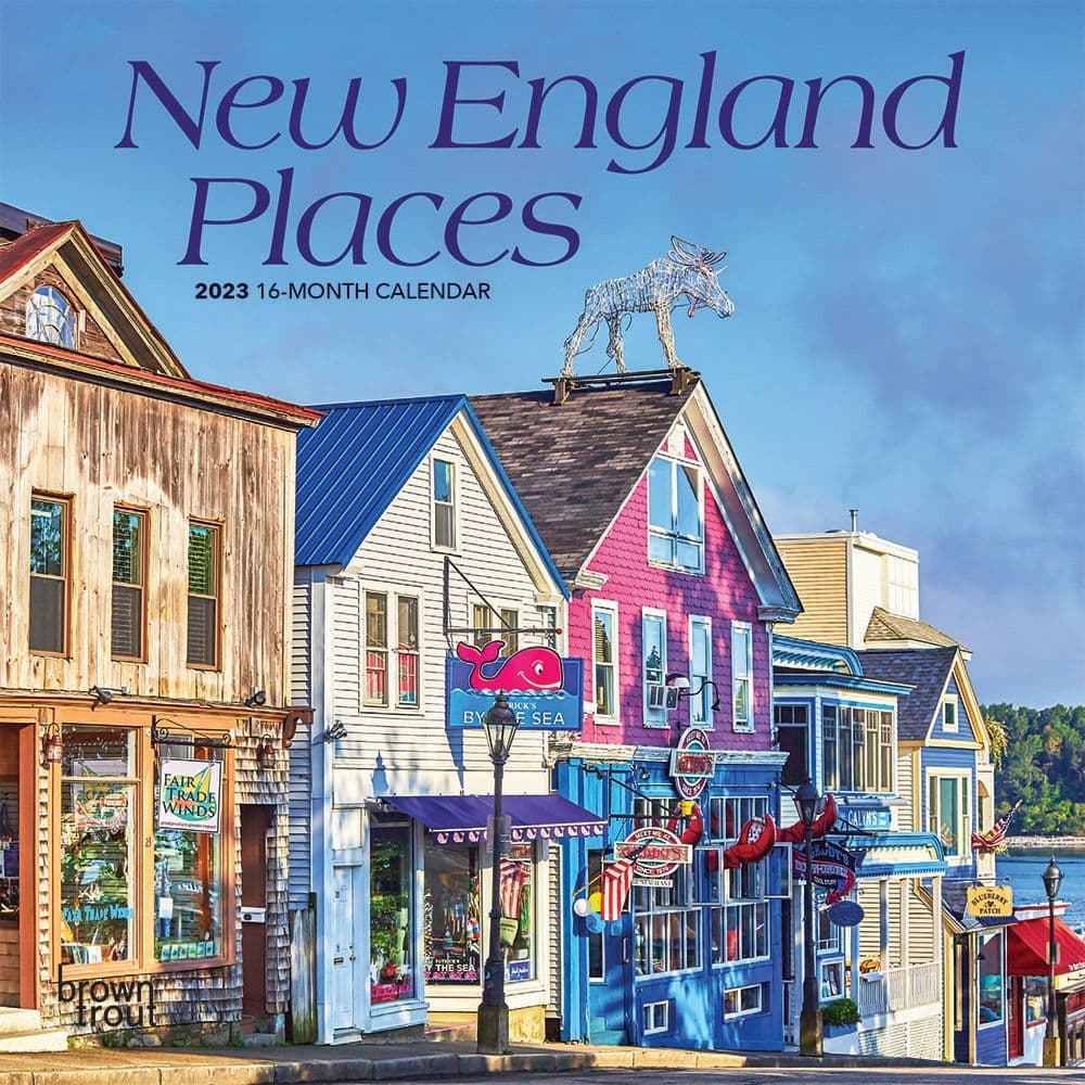 BrownTrout New England Places 2023 Mini Wall Calendar