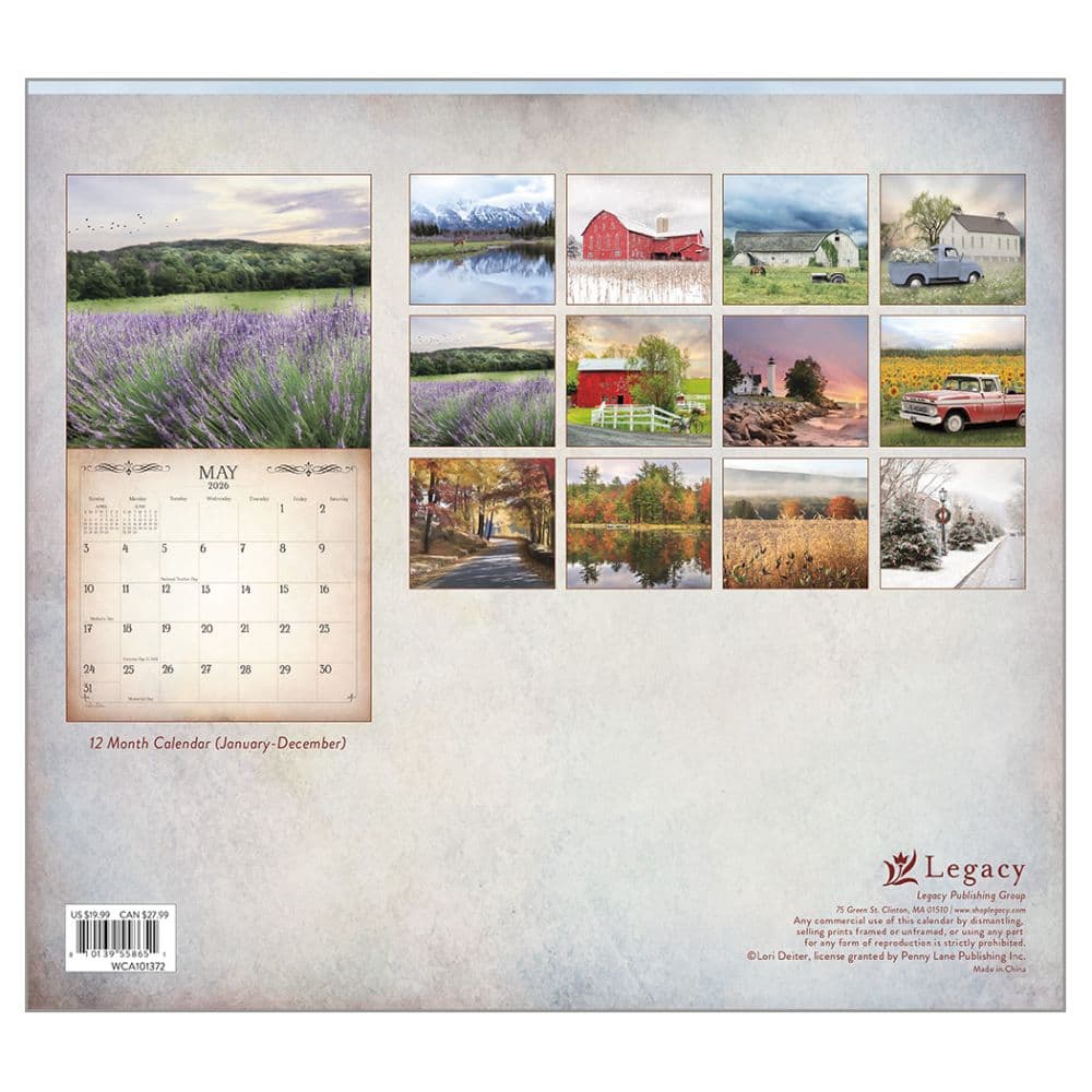 Land That I Love by Lori Deiter 2026 Wall Calendar First Alternate Image