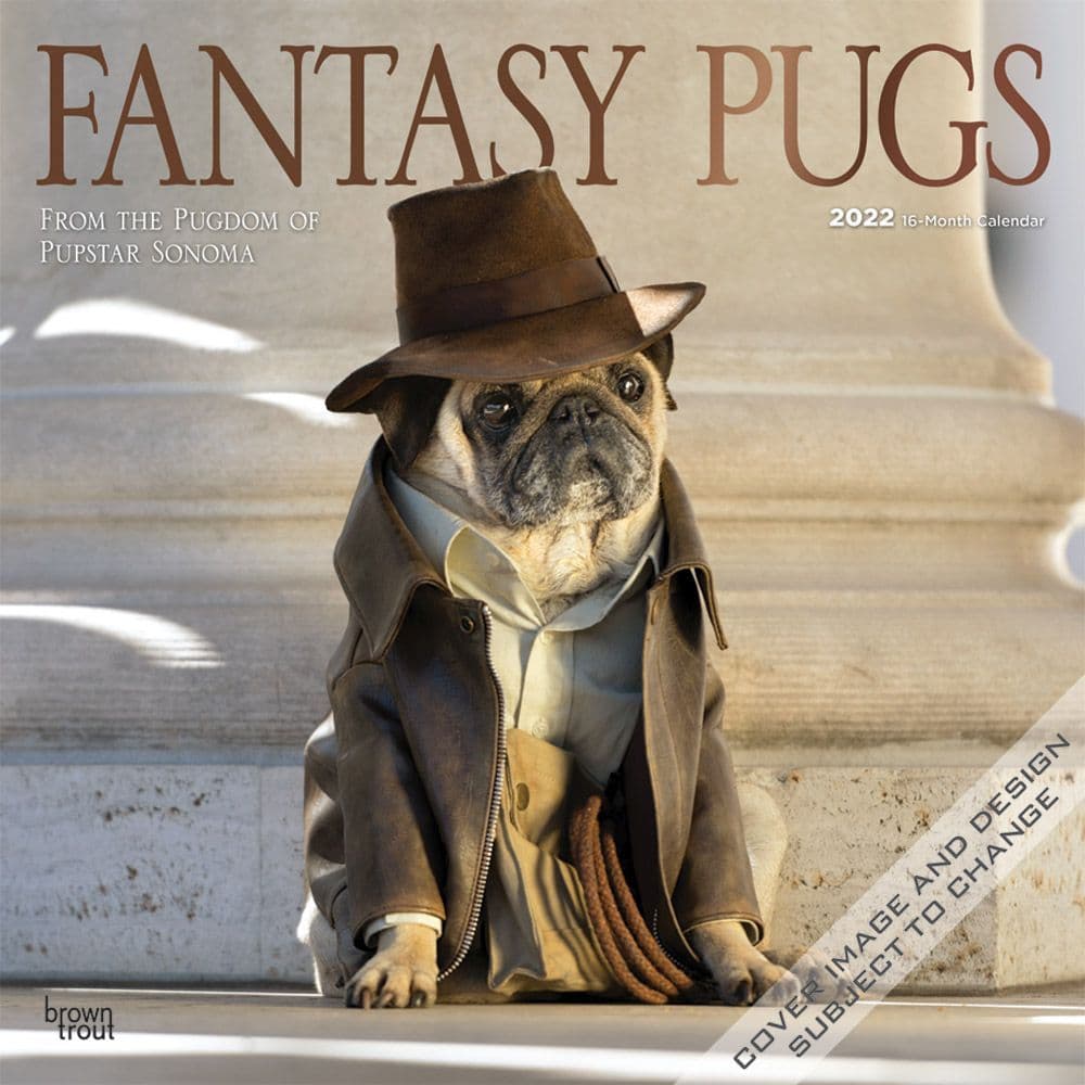 Fantasy Pugs 2022 Wall Calendar