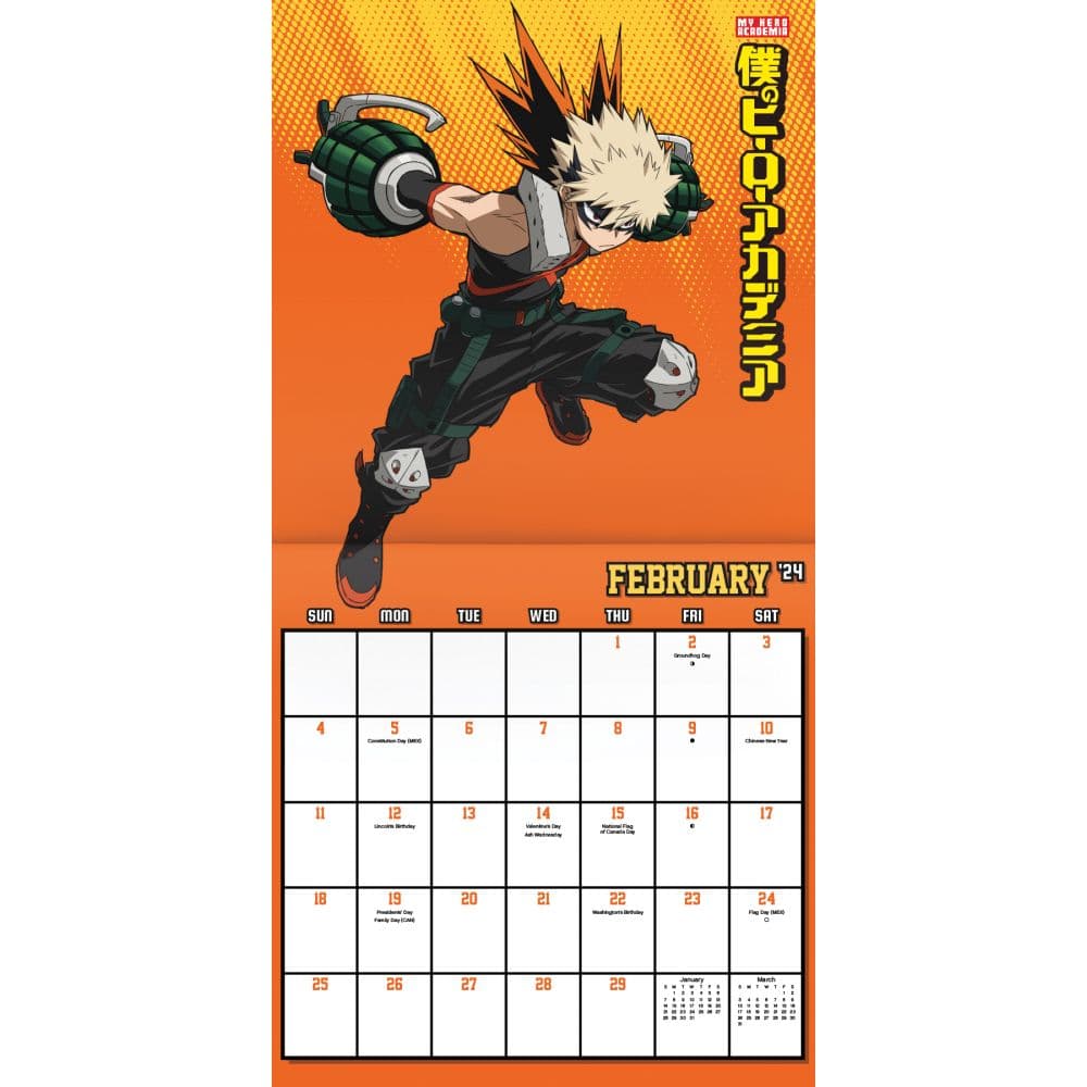My Hero Academia 2024 Wall Calendars Atl3