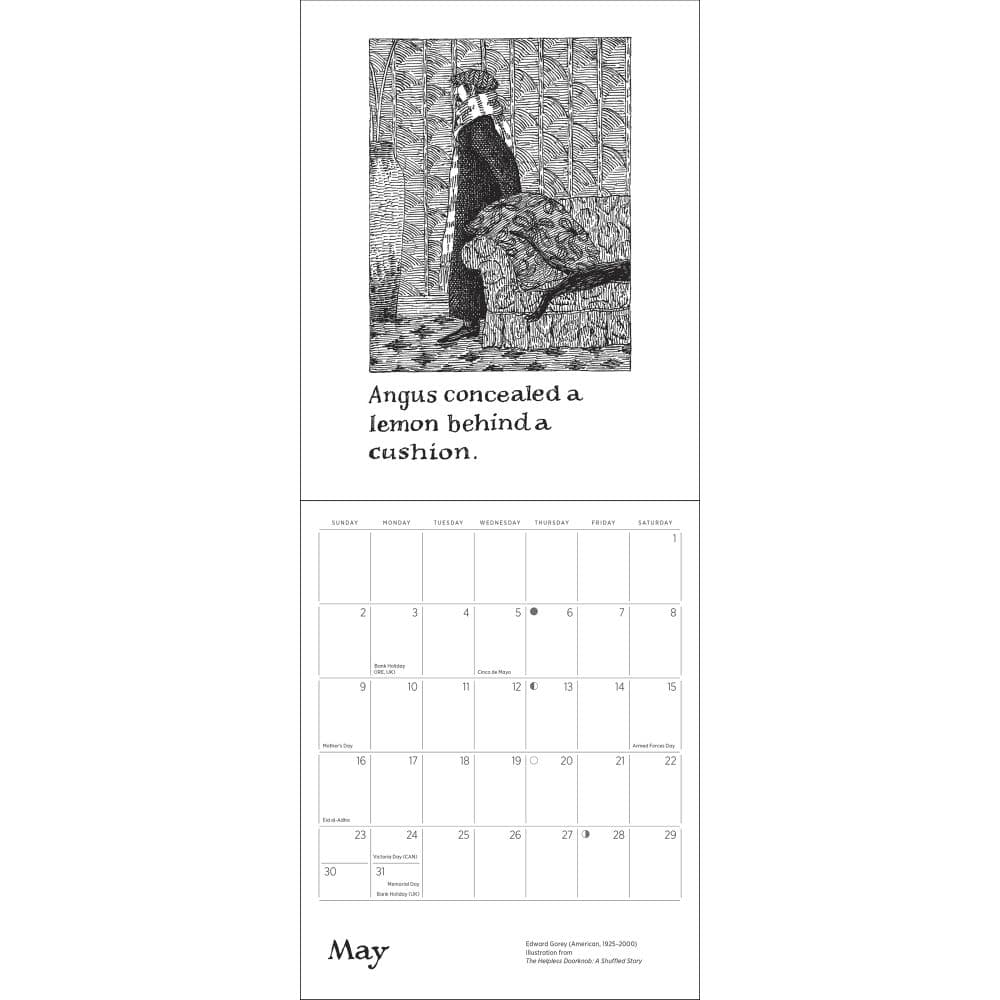Edward Gorey 2027 Mini Wall Calendar 
Fourth Alternate Image