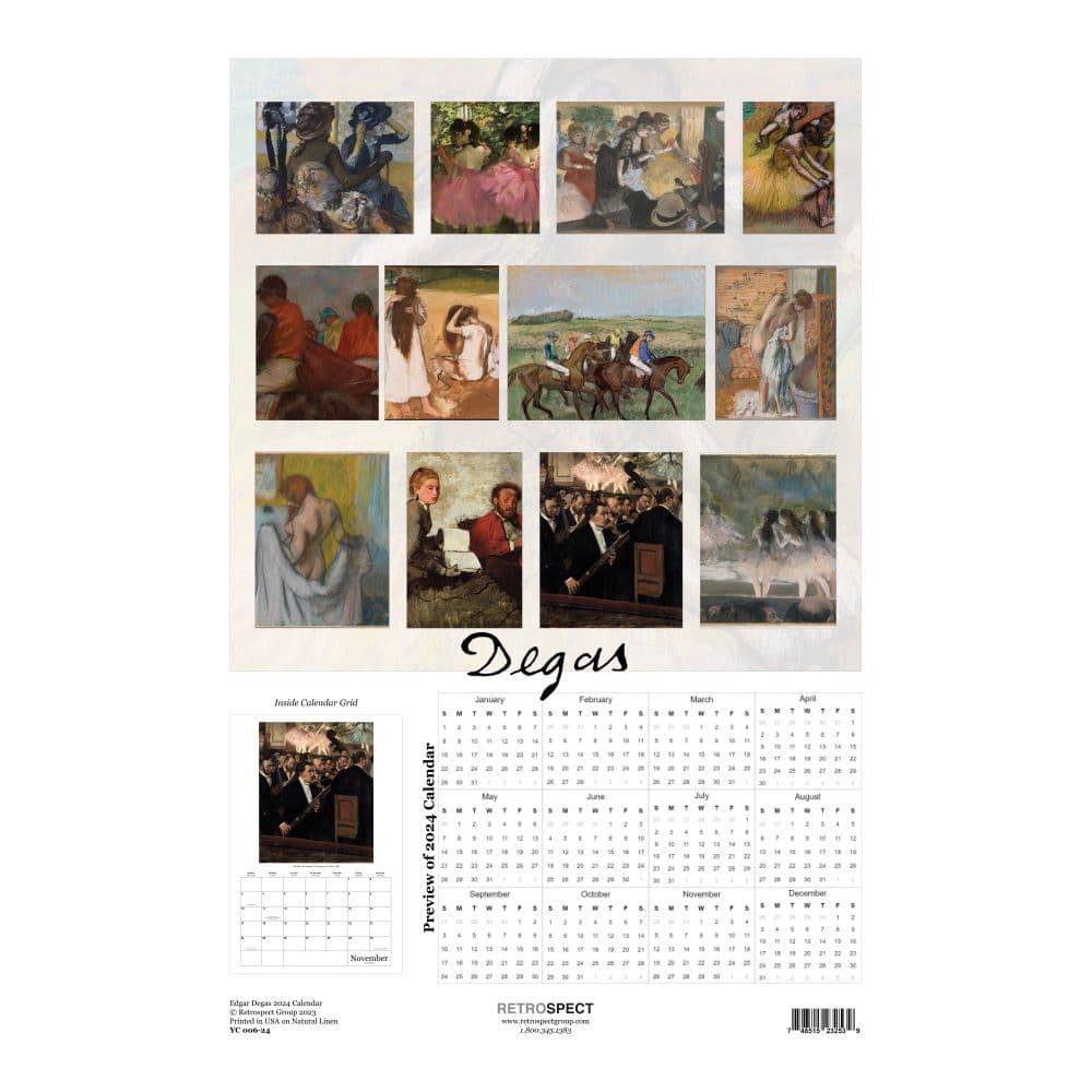 Edgar Degas 2024 Poster Wall Calendar First Alternate Image width=&quot;1000&quot; height=&quot;1000&quot;