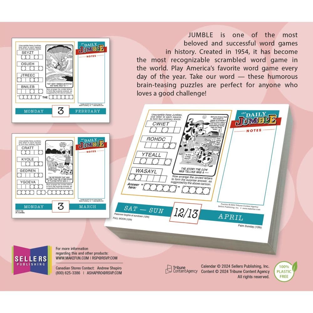 Word Jumble Page A Day Calendar 2025