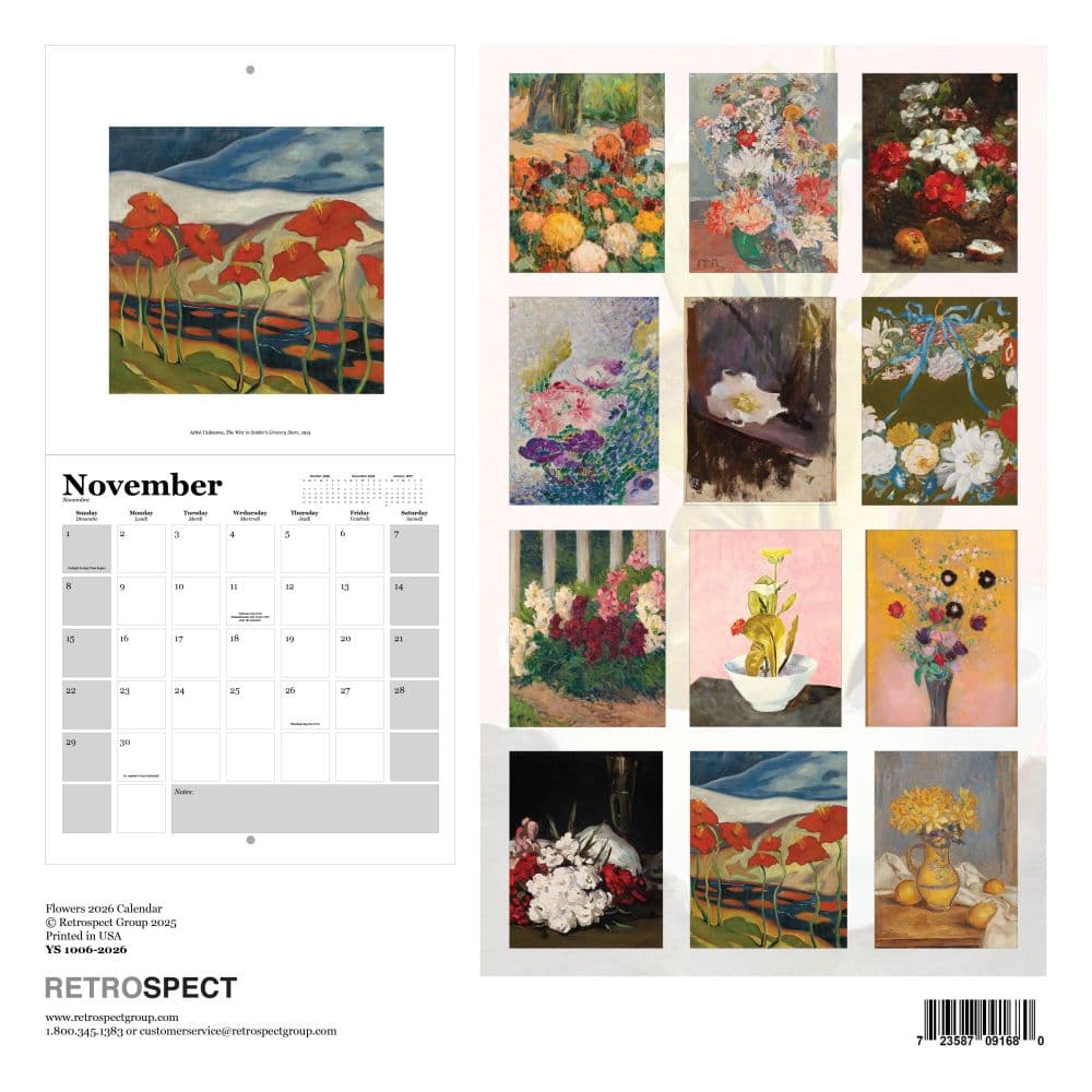 Flowers Square 2026 Wall Calendar First Alternate Image