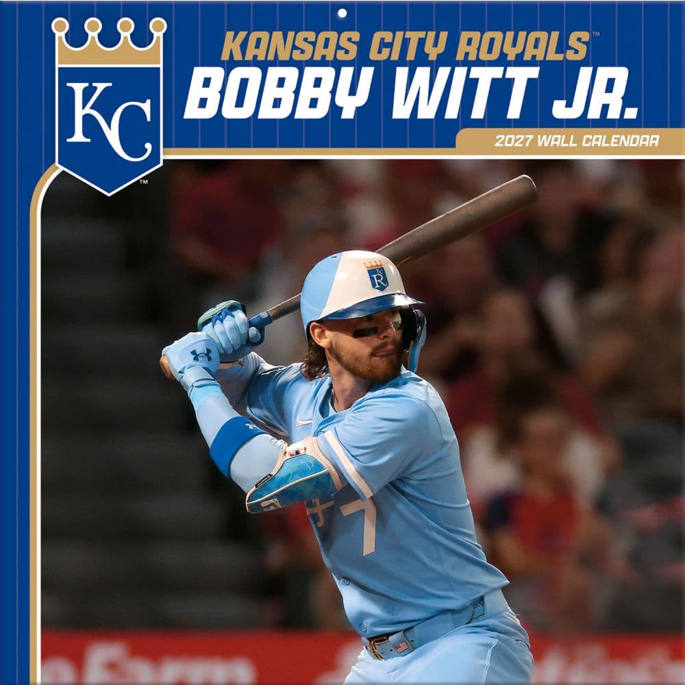 MLB Kanasa City Royals Bobby Witt Jr 2027 Wall Calendar Main Product Image