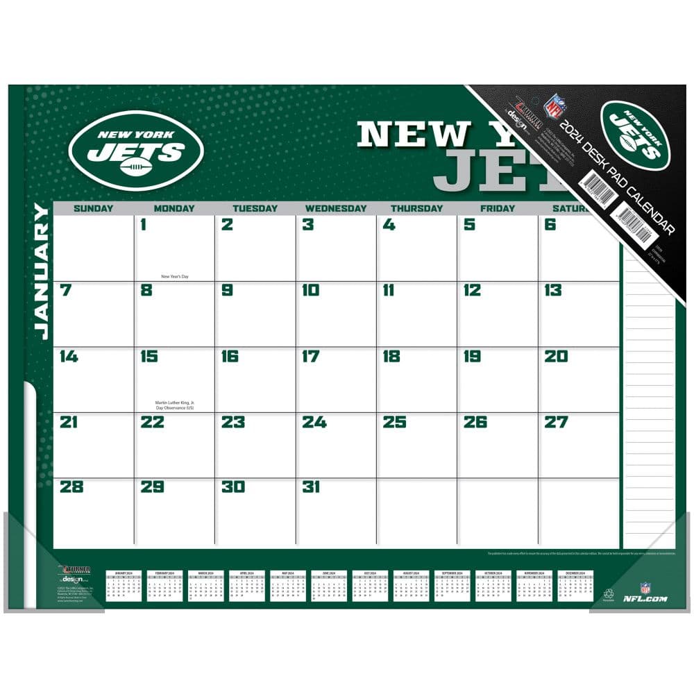 NFL New York Jets 2024 Wall Calendar 