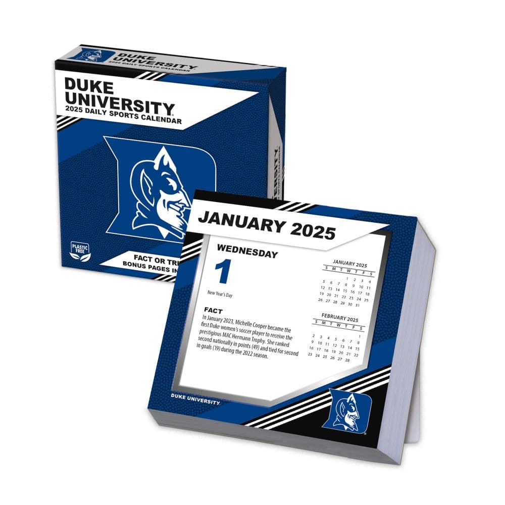 COL Duke Blue Devils 2025 Desk Calendar Main Product Image