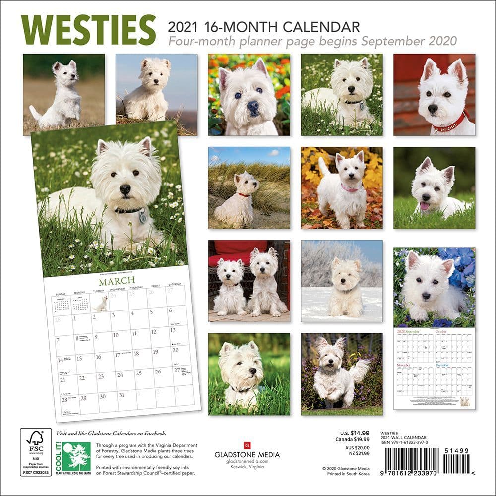 Westies Wall Calendar