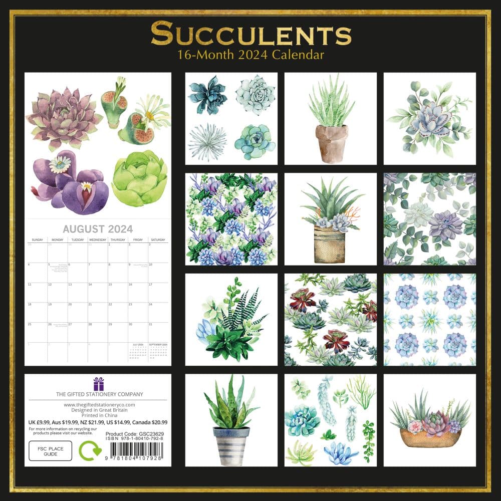 Succulents 2024 Wall Calendar First Alternate Image width=&quot;1000&quot; height=&quot;1000&quot;