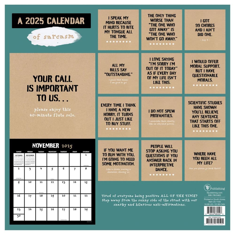 Anti-Affirmations 2025 Wall Calendar First Alternate Image width=&quot;1000&quot; height=&quot;1000&quot;
