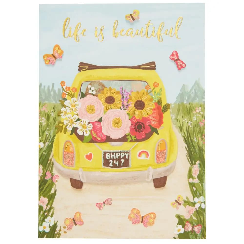 Yellow Car Birthday Card First Alternate Image width=&quot;1000&quot; height=&quot;1000&quot;