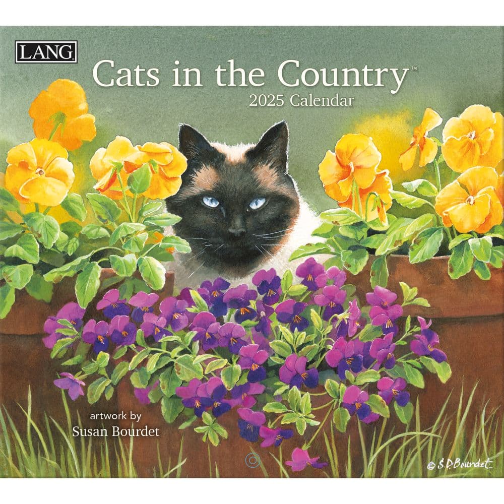Cats in the Country 2025 Wall Calendar by Susan Bourdet_Main Image